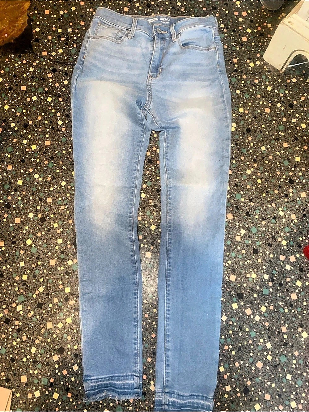 Old Navy Rockstar Super Skinny Jeggings High Rise Jeans in Blue